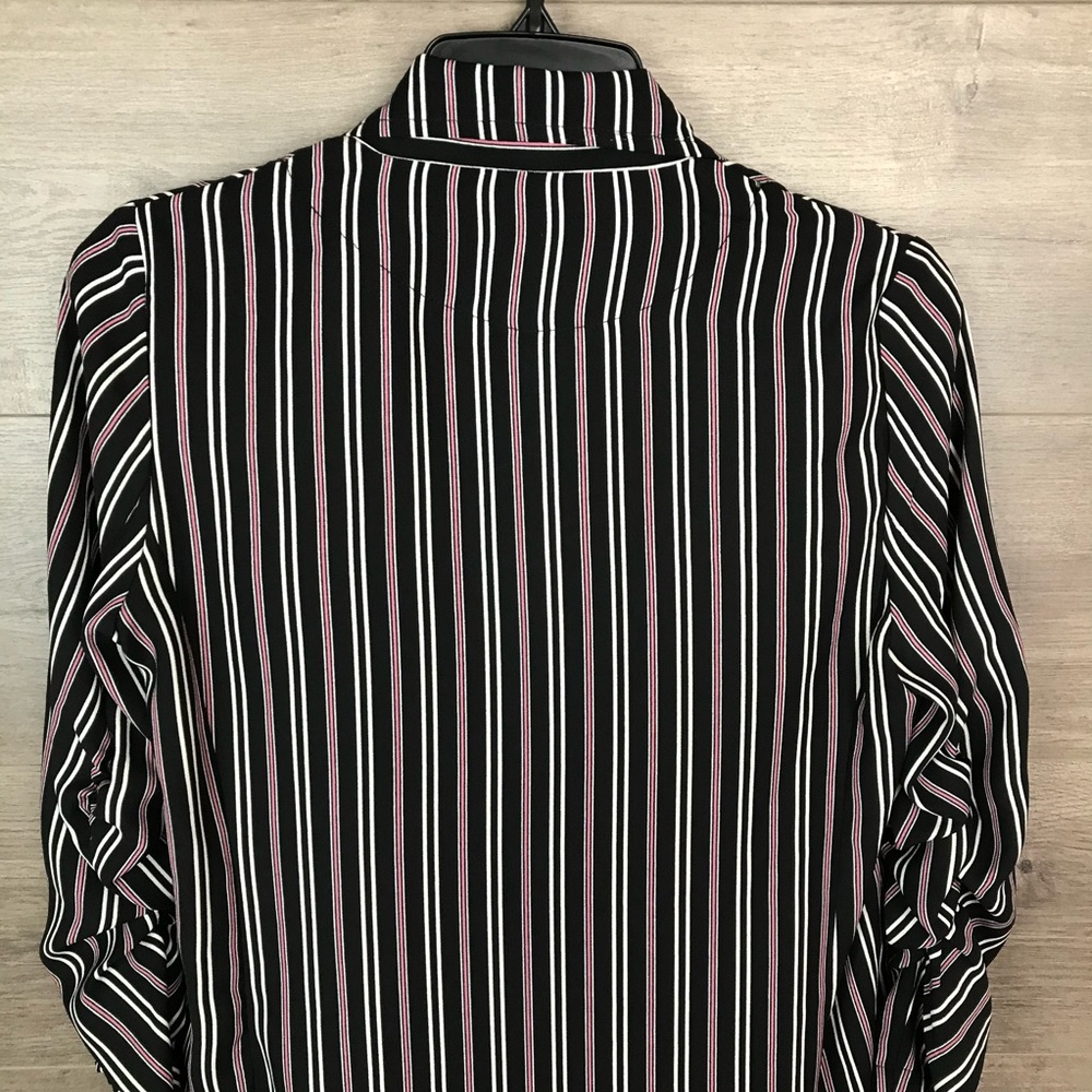 Max Studio Womens Striped Soft Notch Lapel Blazer - Picture 6 of 10